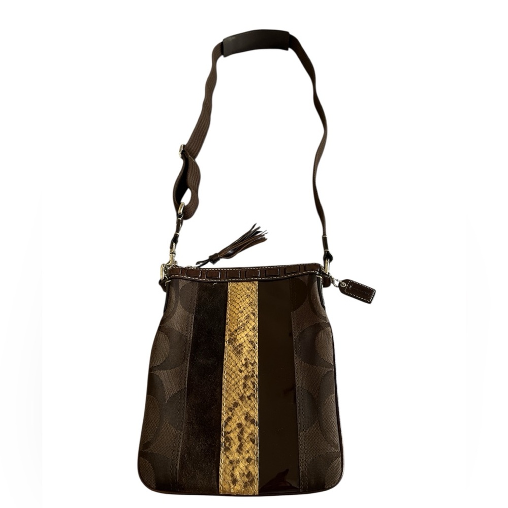 Coach Hampton Python Swingpack Crossbody - EUC - image 1